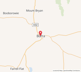 Map of Burra, South Australia