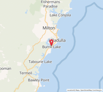 Map of Burrill Lake, New South Wales