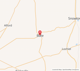 Map of Bute, South Australia