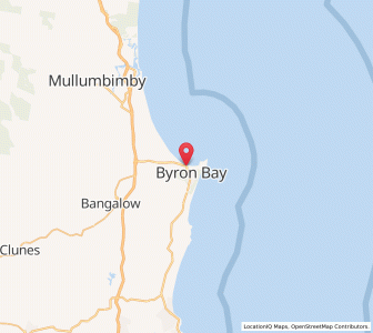Map of Byron Bay, New South Wales