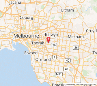 Map of Camberwell, VictoriaVictoria