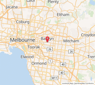 Map of Canterbury, VictoriaVictoria