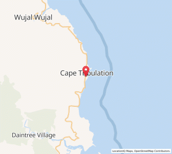 Map of Cape Tribulation, Queensland