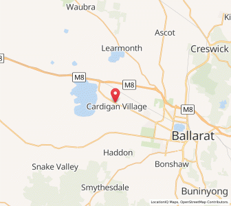 Map of Cardigan Village, VictoriaVictoria