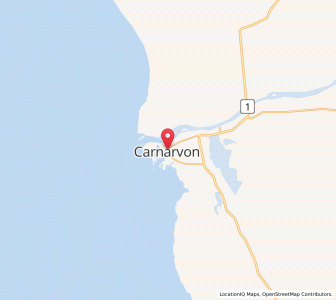 Map of Carnarvon, Western Australia