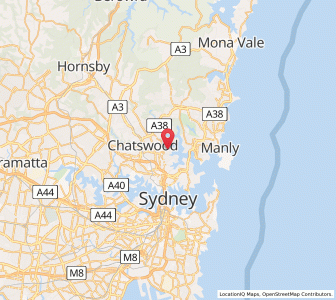 Map of Castlecrag, New South Wales
