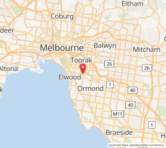 Map of Caulfield North, VictoriaVictoria