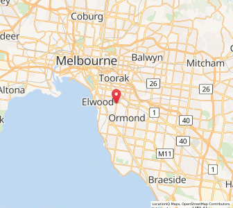 Map of Caulfield, VictoriaVictoria