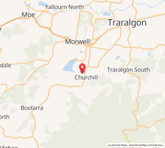 Map of Churchill, VictoriaVictoria