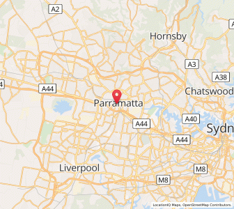 Map of City of Parramatta, New South Wales