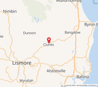 Map of Clunes, New South Wales