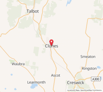 Map of Clunes, VictoriaVictoria