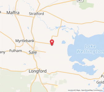 Map of Cobains, VictoriaVictoria