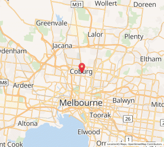 Map of Coburg, VictoriaVictoria