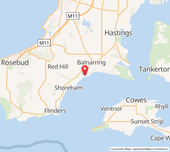 Map of Coles Beach, VictoriaVictoria