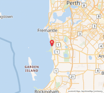 Map of Coogee, Western Australia