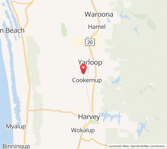Map of Cookernup, Western Australia