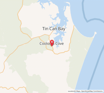 Map of Cooloola Cove, Queensland