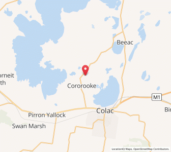 Map of Coragulac, VictoriaVictoria