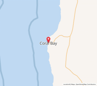 Map of Coral Bay, Western Australia