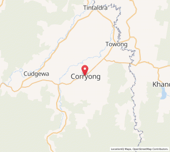 Map of Corryong, VictoriaVictoria