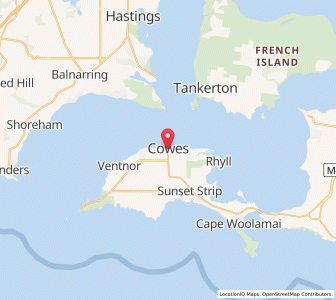 Map of Cowes, VictoriaVictoria