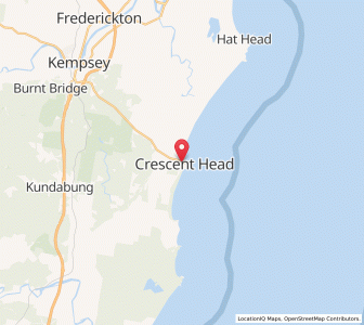 Map of Crescent Head, New South Wales