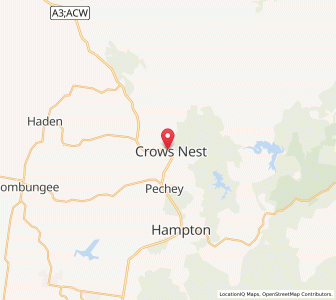 Map of Crows Nest, Queensland