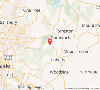 Map of Cudlee Creek, South Australia