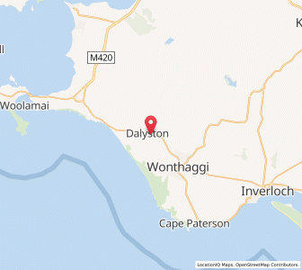 Map of Dalyston, VictoriaVictoria