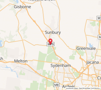 Map of Diggers Rest, VictoriaVictoria