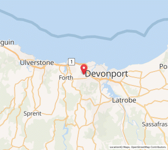 Map of Don, TasmaniaTasmania