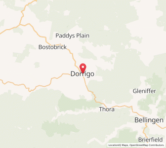 Map of Dorrigo, New South Wales
