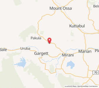 Map of Dows Creek, Queensland