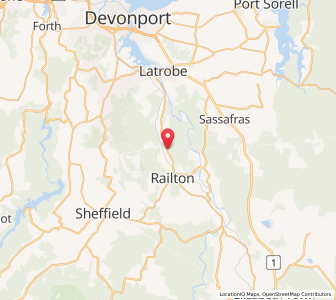 Map of Dulverton, TasmaniaTasmania