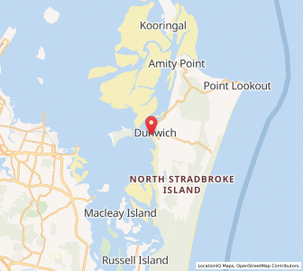 Map of Dunwich, Queensland