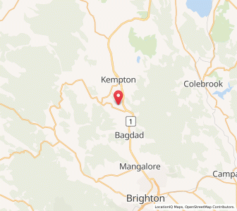 Map of Dysart, TasmaniaTasmania