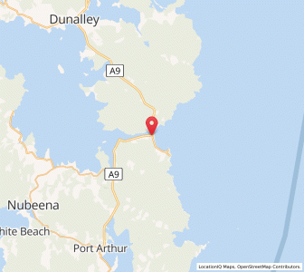 Map of Eaglehawk Neck, TasmaniaTasmania