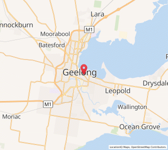 Map of East Geelong, VictoriaVictoria