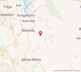 Map of East Malanda, Queensland