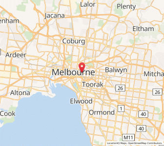 Map of East Melbourne, VictoriaVictoria