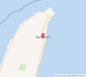 Map of Exmouth, Western Australia