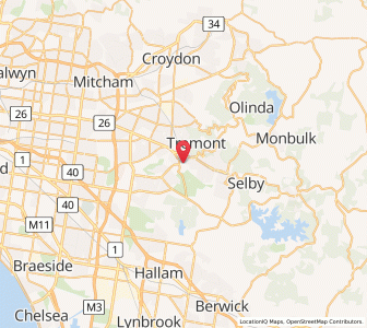 Map of Ferny Creek, VictoriaVictoria