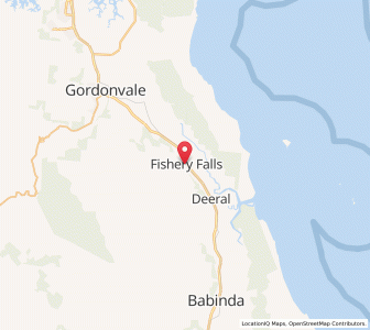 Map of Fishery Falls, Queensland