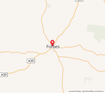 Map of Forbes, New South Wales