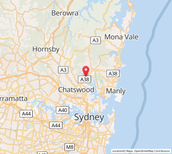 Map of Forestville, New South Wales