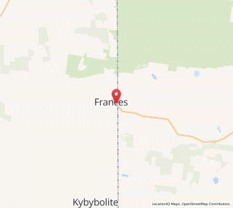 Map of Frances, South Australia
