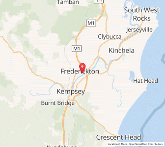 Map of Frederickton, New South Wales