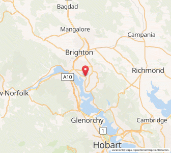 Map of Gagebrook, TasmaniaTasmania