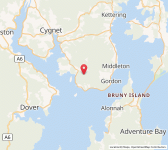 Map of Garden Island Creek, TasmaniaTasmania